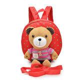 Anti Lost Baby Backpack Kindergarten School Bag with Cartoon Bear Doll