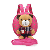 Anti Lost Baby Backpack Kindergarten School Bag with Cartoon Bear Doll