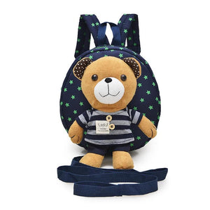 Anti Lost Baby Backpack Kindergarten School Bag with Cartoon Bear Doll