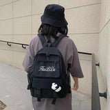 Unisex Harajuku Large-capacity Backpack with Bear Pendant