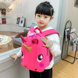 Unicorn Toddler School Bag for Kids Anti-lost Kindergarten Cartoon 3D Unicorn