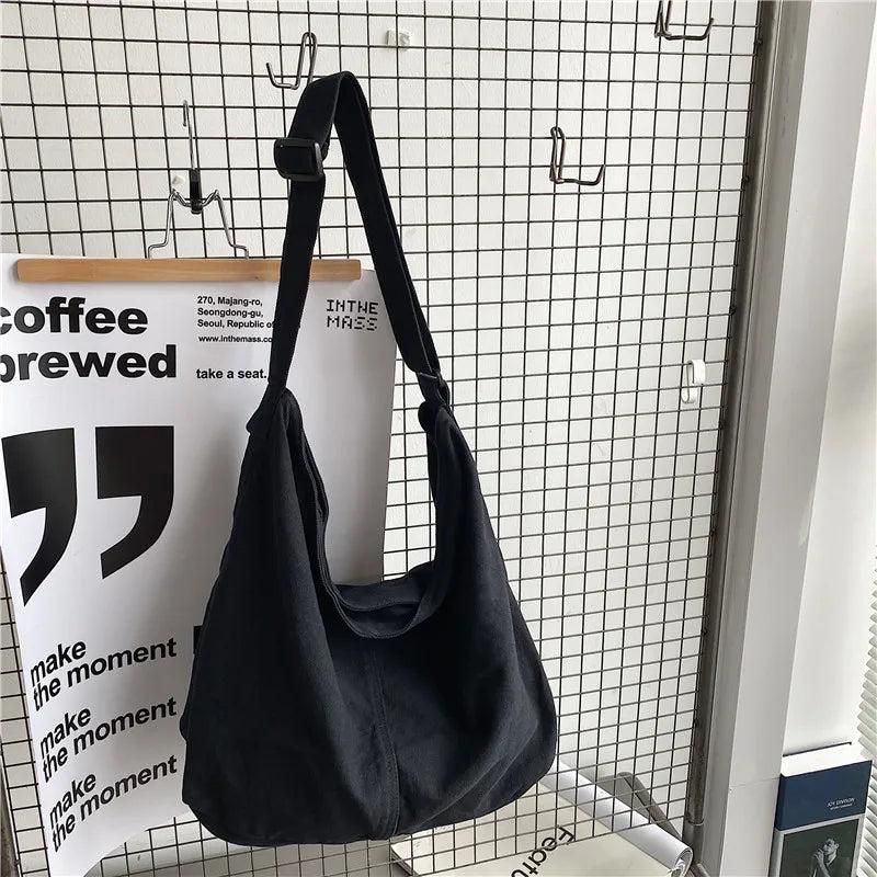 Canvas Crossbody Bag Large Shoulder Bag for Women