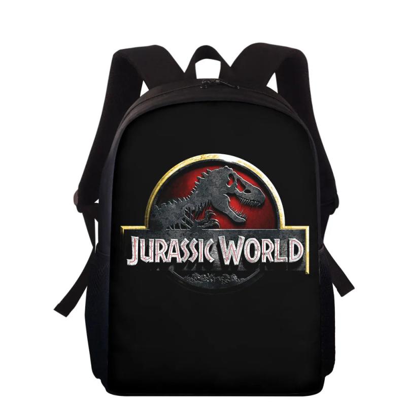 16in Kids School Bags For Boys Girls T-Rex Dinosaur Print Backpack
