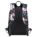 Waterproof Floral School Backpack Girls Bookbag with USB Charging Port