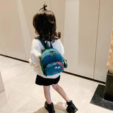 3D Cartoon Dinosaur Kid Backpack Anti-lost Printed School Bag