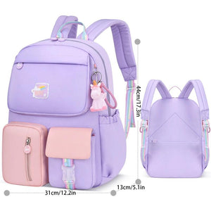 Kids School Backpack Bookbag Travel Daypack with Pendant