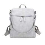 Waterproof Leather Backpack Women Purses Zipper Female Casual