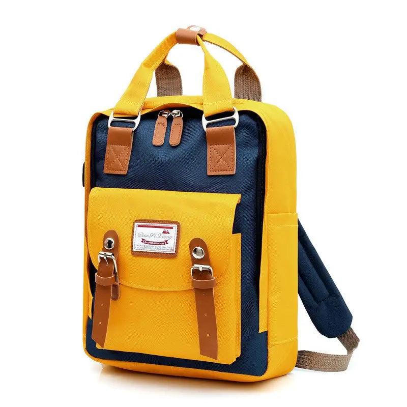 Patchwork Women School Bags Waterproof Oxford Travel Backpacks