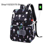 Cat School Backpack for Girls Bag Pack School Bags Female