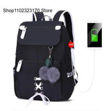 Cat School Backpack for Girls Bag Pack School Bags Female
