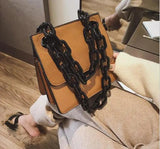 Acrylic Chains Lattice Shoulder Bag Women Handbags Crossbody Bags