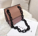 Acrylic Chains Lattice Shoulder Bag Women Handbags Crossbody Bags