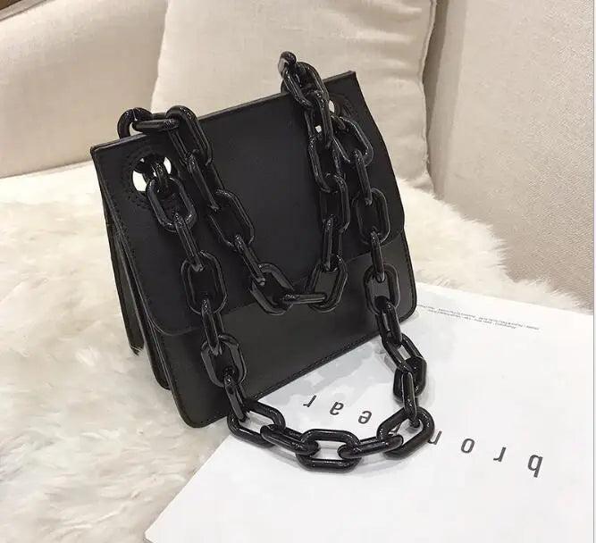 Acrylic Chains Lattice Shoulder Bag Women Handbags Crossbody Bags
