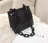 Acrylic Chains Lattice Shoulder Bag Women Handbags Crossbody Bags