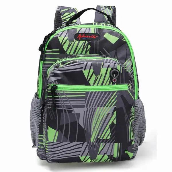 Geometric Prints Boys School Bag Nylon Rucksack Travel Backpack
