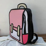 Unisex 2D Drawing Backpack School Bag for Teenagers Boys Girls