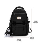 Nylon School Bag for Teenagers Youth Large Capacity Rucksack