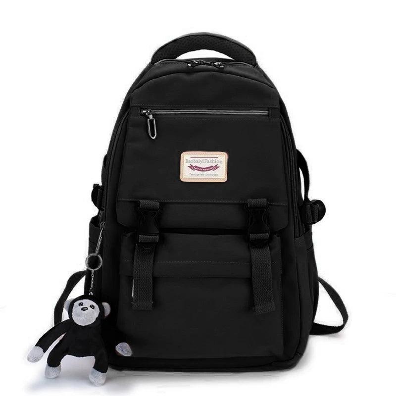 Nylon School Bag for Teenagers Youth Large Capacity Rucksack