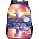 Horse Print School Bag for Boys and Girls