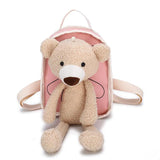 Cartoon Bear Kids School Bags Canvas Backpack