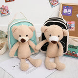 Cartoon Bear Kids School Bags Canvas Backpack