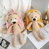 Cartoon Bear Kids School Bags Canvas Backpack