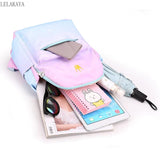 Cartoon Crown Gradient Backpack School Bags for Boys Girls Kids