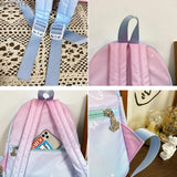 Cartoon Crown Gradient Backpack School Bags for Boys Girls Kids