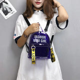 Waterproof Transparent Backpack Girls Bags Pvc Lightweight Kids Backpack Female