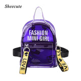 Waterproof Transparent Backpack Girls Bags Pvc Lightweight Kids Backpack Female