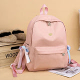 Korea Style Girl Backpack Pink Starry Sky High Capacity Bag