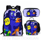 Harajuku Rainbow 3pcs Backpack Set 3D Print School Travel Laptop Daypack