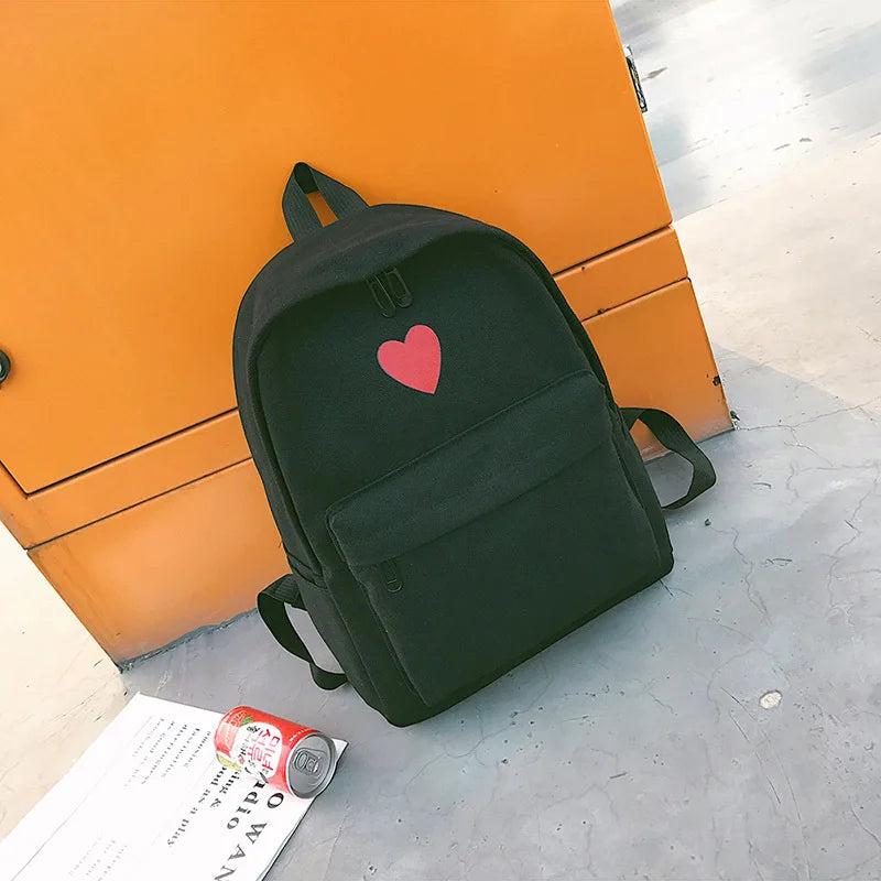 Girls Canvas Backpack Student Bags Travel Bags Lightweight School Bags