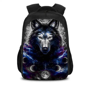 Wolf School Backpack for Teens Boys Girls Kids Book Bags Mochila Escolar