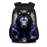 Wolf School Backpack for Teens Boys Girls Kids Book Bags Mochila Escolar