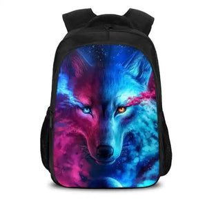 Wolf School Backpack for Teens Boys Girls Kids Book Bags Mochila Escolar