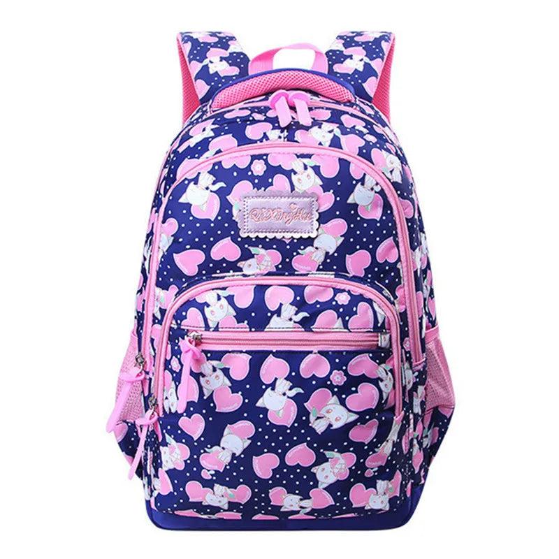 Girls Waterproof Cartoon Backpack Kids Book Bag