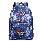 Cartoon Print School Bag Teen Boys Girls Backpack Daily Travel Bag