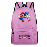 Cartoon Print School Bag Teen Boys Girls Backpack Daily Travel Bag