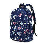 Boys Rocket Space Elementary School Bag Multi-Pocket Bookbag