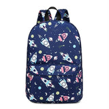 Boys Rocket Space Elementary School Bag Multi-Pocket Bookbag