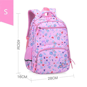Flower Cartoon School Bags for Girls Orthopedics Backpack