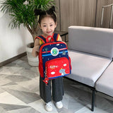 Dino Print Baby Boys Backpack Kindergarten Schoolbag with Pendant