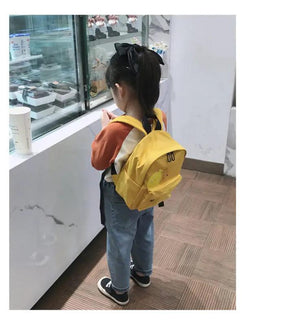 Orange Kids Backpack Nylon School Bag for Girl Toddler Baby Book Bags
