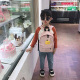 Orange Kids Backpack Nylon School Bag for Girl Toddler Baby Book Bags