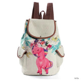Girls' Unicorn Printed Drawstring Backpack