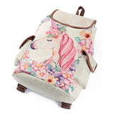 Girls' Unicorn Printed Drawstring Backpack