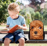 Kids Schoolbag Bulldog Flower Print Mini Bookbags Small Book Bag