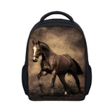 3D Animal Horse Printing School Backpack Toddler Kids Schoolbag