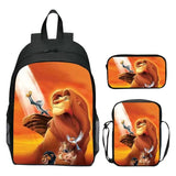 3pcs Cartoon Cat King Children Backpack Kids Schoolbag
